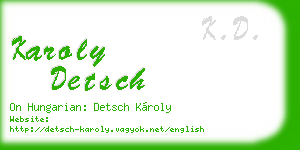 karoly detsch business card